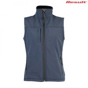 R014F Result Ladies Classic Softshell Vest - Navy The Result Ladies Classic Softshell Vest is a waterproof, breathable, windproof softshell vest. 2 colours. S - 2XL. Great bonded softshell vests from Result.