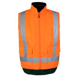 The Work-Guard Adult Reversible Fleece Lined Safety Vest is a 100% 300D Oxford Polyester hi vis vest.  2 colours.  S - 5XL.  Great branded hi vis vests.