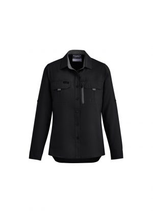 The Syzmik Womens Outdoor Long Sleeve Shirt is a 100% polyester ripstop lightweight work shirt.  6 colours.  6 - 24.  Great branded long sleeve work shirts.