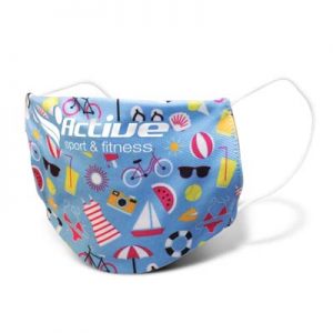 The TRENDS Reusable Face Mask Full Colour - Small is a reusable face mask which protects with 2 layers of 140gsm polyester. Full colour branded face masks.