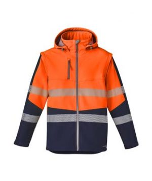 The Syzmik Streetworx 2 in 1 Stretch Softshell is a bonded polyester, 330gsm softshell jacket.  2 colours. XXS - 7XL.  Great hi vis softshells and workwear from Syzmik.