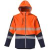ZJ453 Syzmik Streetworx 2 in 1 Stretch Softshell – Hi Vis Orange/Navy