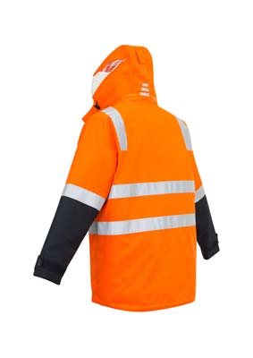 The Syzmik Hi Vis 4 in 1 Waterproof Jacket is a jacket with reversible zip vest with fleece lining.  2 colours.  XXS - 7XL.  Great branded hi vis workwear from Syzmik.
