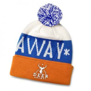 The TRENDS Kenai Custom Fitted Beanie is a fully customised jacquard knitted acrylic beanie with folded cuff and pompom. Great branded custom beanies.