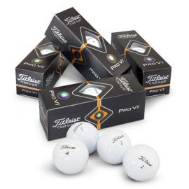 The Titleist Pro V1 Golf Balls are the number 1 balls on tour.  For all skill levels.  Boxes of 3 in a box of 12.  White balls.  Great branded golf balls brought to you by TRENDS.