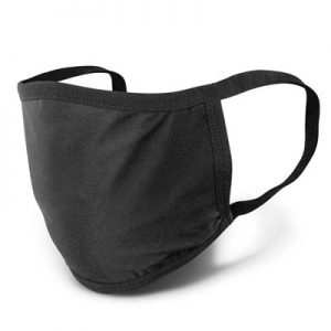 The TRENDS Reusable 3-Ply Cotton Face Mask is a reusable face mask made from 130gsm cotton and spandex. Black. Branded in 2 positions. Printed face masks for you and your team.