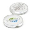 The TRENDS Hand Soap Travel Case is a round compact polypropylene case with 30 sheets of soap. Full colour branding available.  Great branded travel & health products.