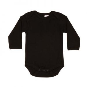 The Baby Blanks Long Sleeve Bodysuit is ideal for printing and embroidering on.  Size newborn to 12 - 18 months.  3 colours.  Great quality, printable baby clothes.