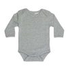 Baby Blanks Long Sleeve Bodysuit – Grey M