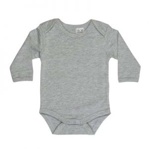 The Baby Blanks Long Sleeve Bodysuit is ideal for printing and embroidering on.  Size newborn to 12 - 18 months.  3 colours.  Great quality, printable baby clothes.
