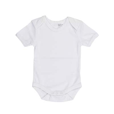 white short sleeve bodysuit baby