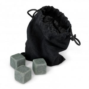 The TRENDS Whiskey Stone Set is a whiskey 'stone' set of 6 in a black cotton drawstring bag. Branding available on bag. Great promo product or corporate gift.