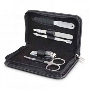 The Swiss Peak Manicure Set is a luxury 5 piece set ideal for the discerning travellers.  Great corporate gifts.  Laser engraving available.