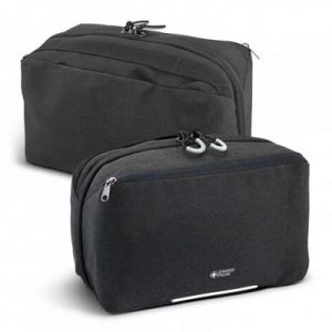 The Swiss Peak Toiletry Bag is a luxury travel accessory.  Co brand with Swiss Peak with embroidery or full colour transfer. 