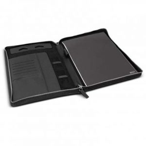 The Swiss Peak Heritage A4 Portfolio is a deluxe compendium made from premium Italian PU.  Zip closure.  Engraving or full colour transfer available.