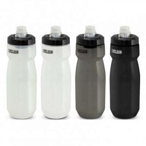 118936 Camelbak Podium Bike Bottle The Camelbak Podium Bike Bottle is a 700ml bottle from Camelbak. Now available to be screen printed to co-brand with your logo. 4 colours of bottles.