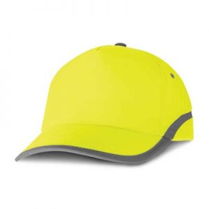 The TRENDS Flash Hi Vis Cap is a 5 panel, polyester, high visibility safety cap with reflective piping. Yellow or Orange. Great branded hi viz caps.