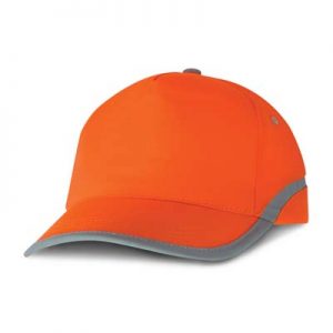 The TRENDS Flash Hi Vis Cap is a 5 panel, polyester, high visibility safety cap with reflective piping. Yellow or Orange. Great branded hi viz caps.