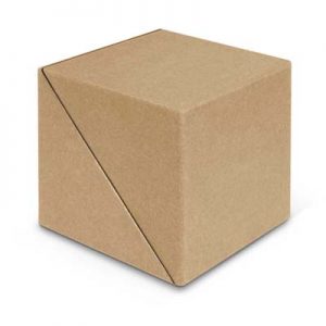 The TRENDS Desk Cube is a smart cardboard box which flips open to reveal a block of note paper and adhesive pads.  3 colours available