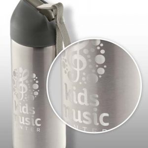 The TRENDS Neva Water Bottle Metal is an exceptional 500ml stainless steel water bottle from XD.  Laser engraves to natural etch.  Presented in box.