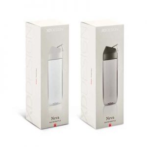 The TRENDS Neva Water Bottle Tritan is a 450ml tritan water bottle from XD.  Full colour print available. Presented in box.