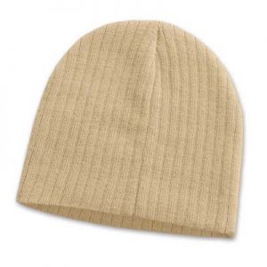 The TRENDS Nebraska Cable Knit Beanie is a stylish beanie made from acrylic yarn. 6 colours.  Great embroidered beanies for your brand.