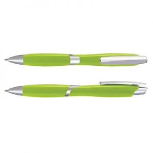 The TRENDS Adonis Pen is a retractable plastic ball pen with shiny chrome accents. 8 colours. Great branded promo pens.
