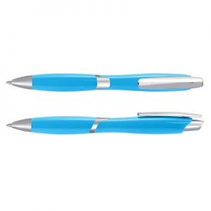 The TRENDS Adonis Pen is a retractable plastic ball pen with shiny chrome accents. 8 colours. Great branded promo pens.