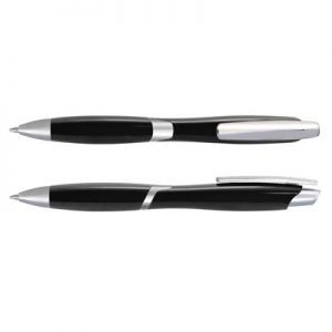 The TRENDS Adonis Pen is a retractable plastic ball pen with shiny chrome accents. 8 colours. Great branded promo pens.