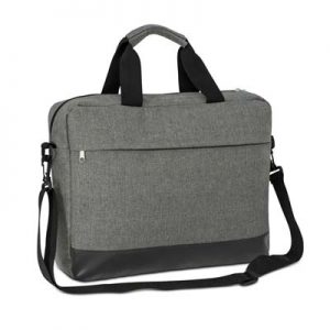 The TRENDS Herald Business Satchel is a large padded business or conference satchel.  Grey.  Polycanvas.  Great branded satchels.