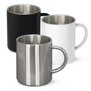 The TRENDS Thermax Coffee Mug is a reliable 400ml BPA free double wall, stainless steel coffee mug.  Print or engrave. 