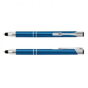 The TRENDS Panama Stylus Pen is a retractable aluminium ball pen with shiny barrels. Stylus and Black Ink. 13 colours.