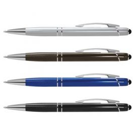 The TRENDS Dream Stylus Pen is a retractable aluminium ball pen with shiny barrel.  4 colours.  Printed or engraved.  Black ink.