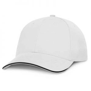 The TRENDS Swift Cap White is a premium quality, 6 panel cap. Made from white heavy brushed cotton. Contrast sandwich trim. 5 colours.