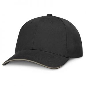 The TRENDS Swift Cap Black is a premium quality, structured 6 panel cap.  Brushed Heavy cotton.  Contrast sandwich trims. 8 colours