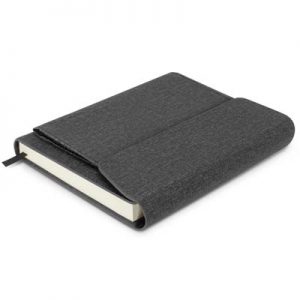 The TRENDS Stanford Notebook is an outstanding medium size notebook with large pocket on front.  Debossing or print available. 