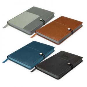 The TRENDS Melrose Notebook is a luxurious medium size notebook.  4 colours.  Great branded notebooks for your clients.
