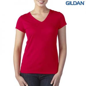 The Gildan Performance Ladies’ V-Neck Tech T-Shirt is a filament polyester, jersey knit tee. 7 colours. Sizes XS - 2XL.