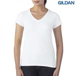 The Gildan Performance Ladies’ V-Neck Tech T-Shirt is a filament polyester, jersey knit tee. 7 colours. Sizes XS - 2XL.
