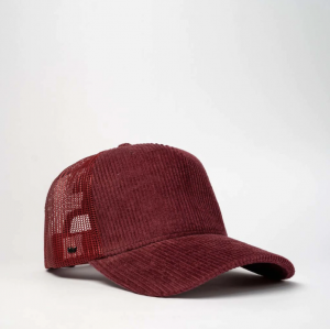 U21512 - BUR The UFlex Adults Cord Trucker Snapback is a 100% cotton corduroy, 5 panel, curved peak snapback cap. Available in 5 colours. One size.