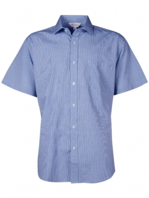 The Aussie Pacific Toorak Mens Shirt Short Sleeve is a 65% polyester, mini-check shirt. Available in 3 colours. Sizes XXS - 5XL.
