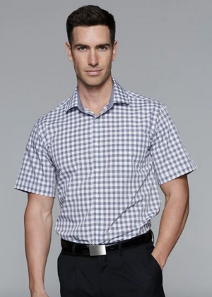 1908S The Aussie Pacific Devonport Mens Shirt Short Sleeve is a 65% polyester/35% cotton classic cut mens shirt. 2 colours. Sizes XXS - 5XL.