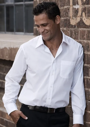 The Aussie Pacific Kingswood Mens Shirt Long Sleeve is a 65% polyester/35% cotton, everyday shirt. Available in 2 colours. Sizes XXS - 5XL, 7XL.