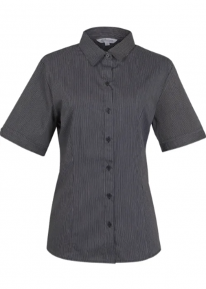 The Aussie Pacific Henley Lady Shirt Long Sleeve is a 65% polyester/35% cotton striped ladies shirt. Available in 3 colours. Sizes 4 - 26.