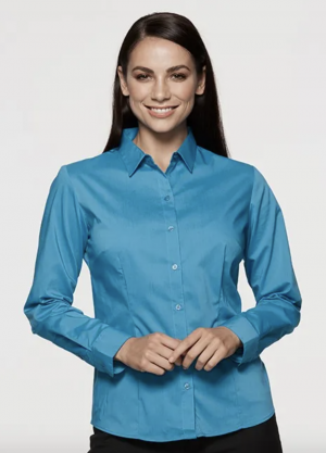 The Aussie Pacific Mosman Ladies Shirt Long Sleeve is a 70% polyester, comfortable fit ladies shirt. Available in 8 colours. Sizes 4 - 26.