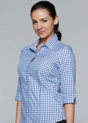 The Aussie Pacific Brighton Lady Shirt 3/4 Sleeve is a 65% polyester/35% cotton shirt. Available in 3 colours. Sizes 4 - 26.