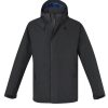 The Biz Collection Mens Eclipse Jacket is a waterproof, quilted, long length mens jacket with detachable hood. Available in 2 colours. Sizes S - 3XL, 5XL.