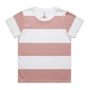 4066 - f The AS Colour Wide Stripe Tee is a relaxed fit, crew neck, mid weight women's tee. 1 colour. Sizes XS - XL.