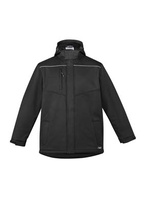 The Syzmik Unisex Antarctic Softshell Jacket is an oxford bonded polyester softshell.  330gsm.  Warm quilted lining.  Black or Navy.  To 7xl