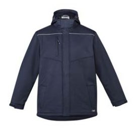 The Syzmik Unisex Antarctic Softshell Jacket is an oxford bonded polyester softshell.  330gsm.  Warm quilted lining.  Black or Navy.  To 7xl